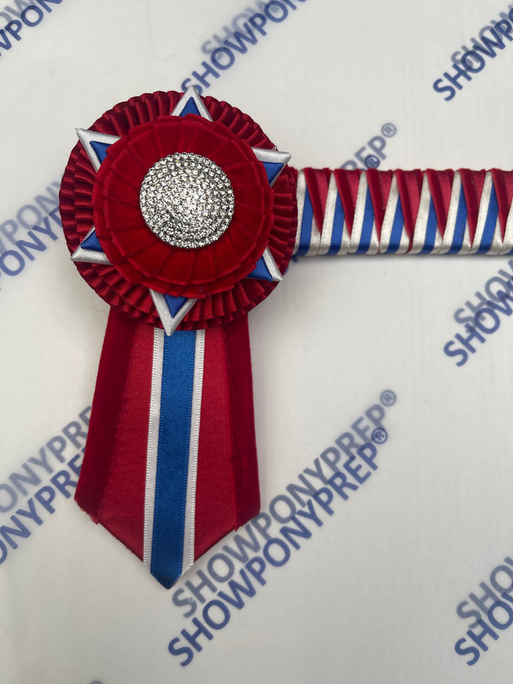 13.5” Blue, Red & White Browband