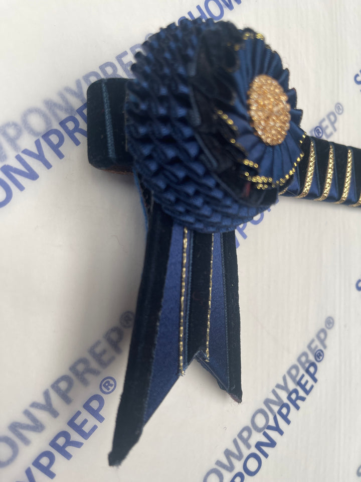 13.5” Navy & Gold Browband