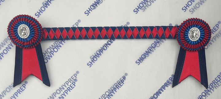 13.5” Navy & Red Browband