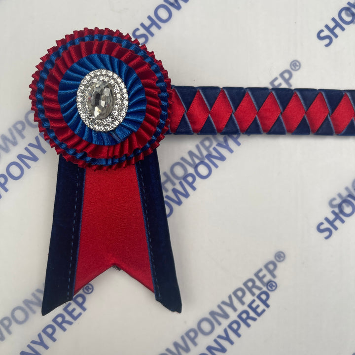 13.5” Navy & Red Browband