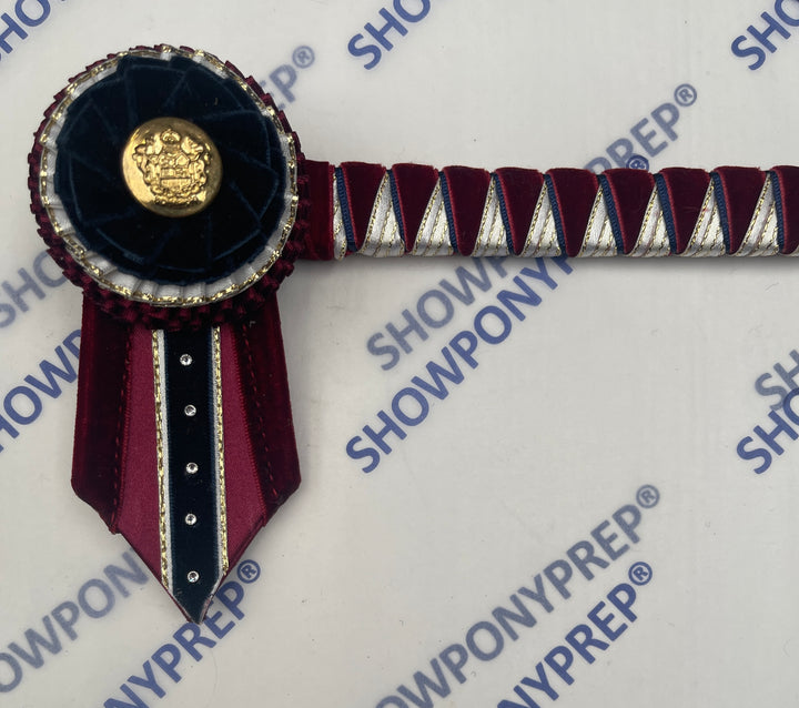 13.5” Burgundy, Navy & Gold Browband