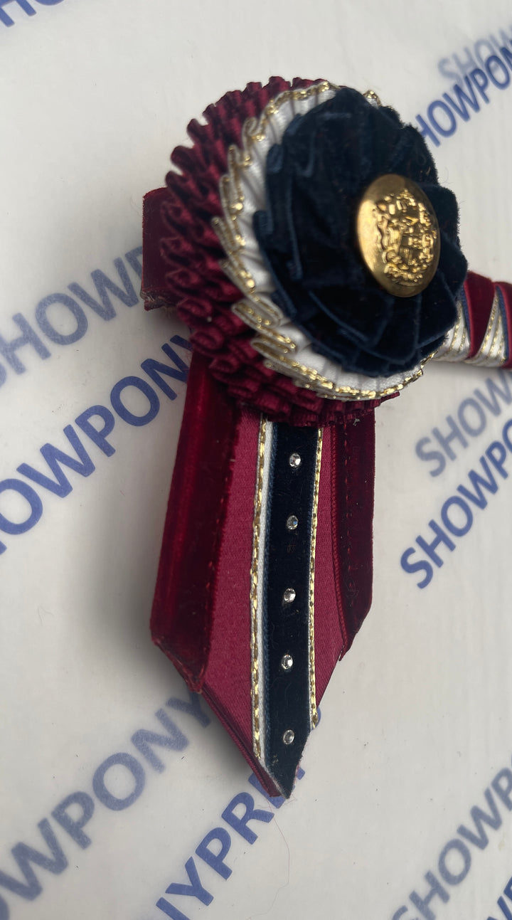 13.5” Burgundy, Navy & Gold Browband