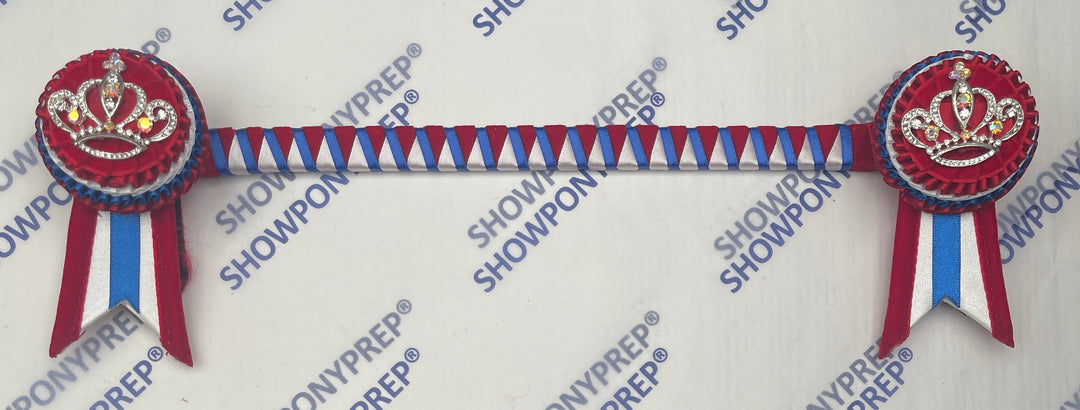 13” Red, White & Blue crown Browband