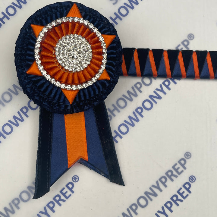 13” Navy & Orange Browband