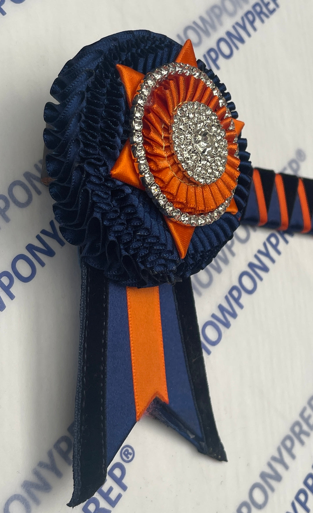 13” Navy & Orange Browband