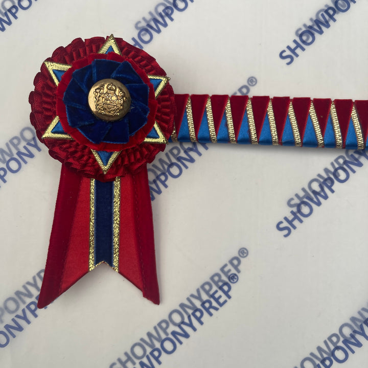 13.5” Blue, Red & Gold Browband