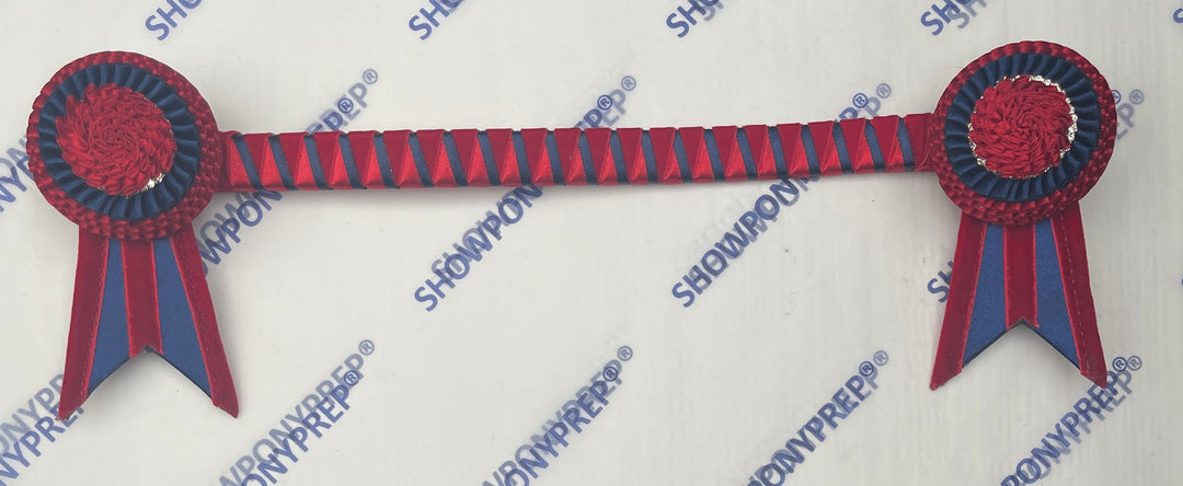 13.5” Red & Navy Browband