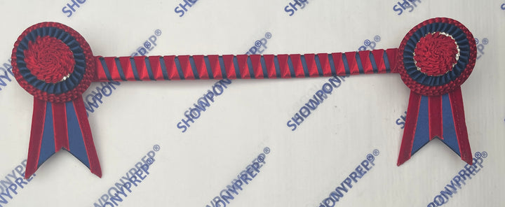 13.5” Red & Navy Browband