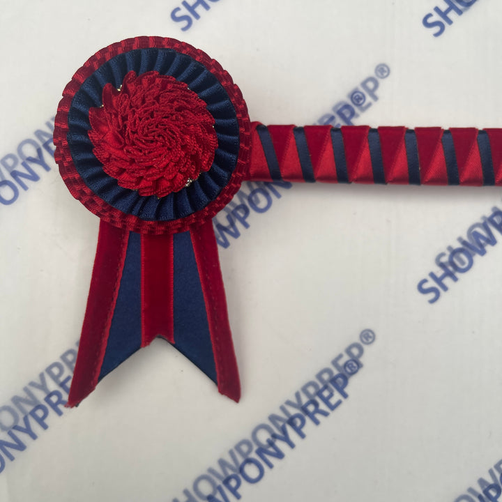 13.5” Red & Navy Browband