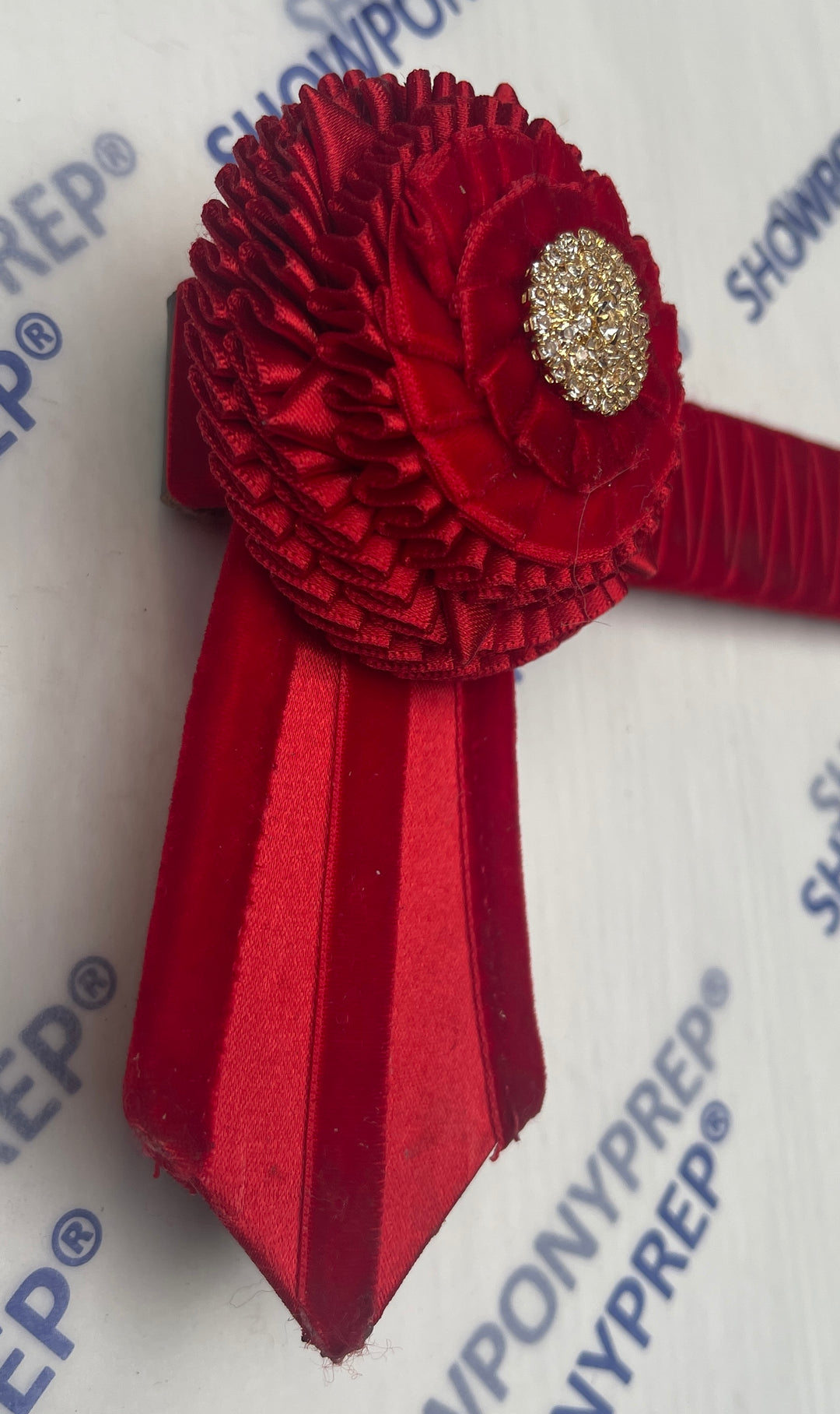 14” Classic all red velvet Browband
