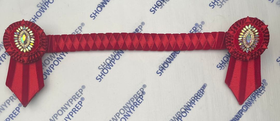 14” Red & ab crystal Browband