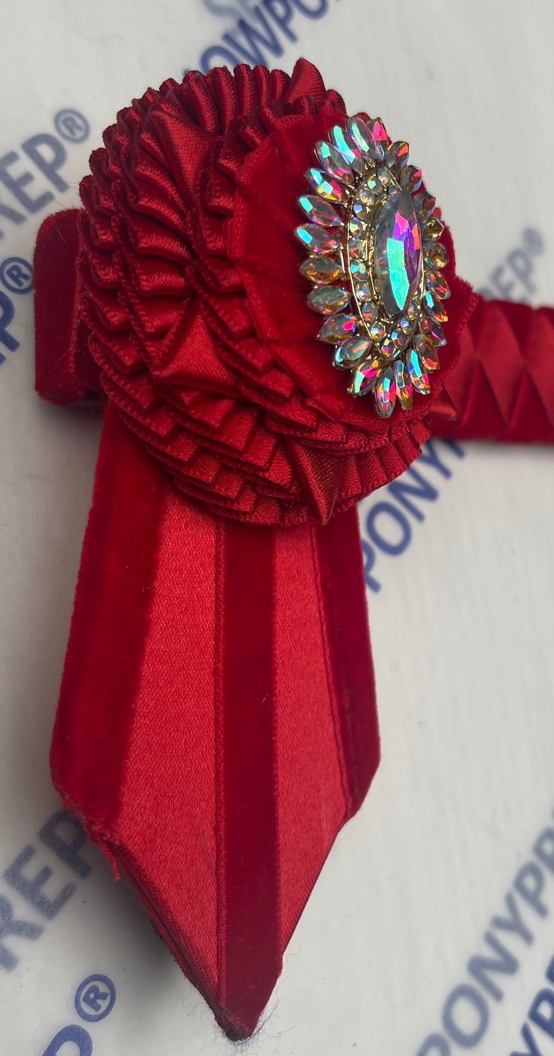 14” Red & ab crystal Browband