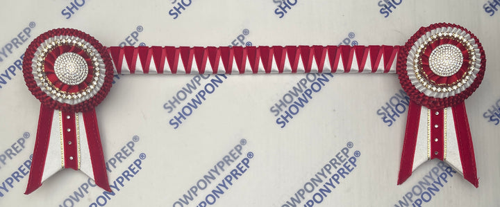 14” Red, White & Silver Browband