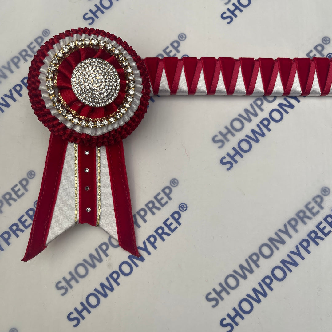 14” Red, White & Silver Browband