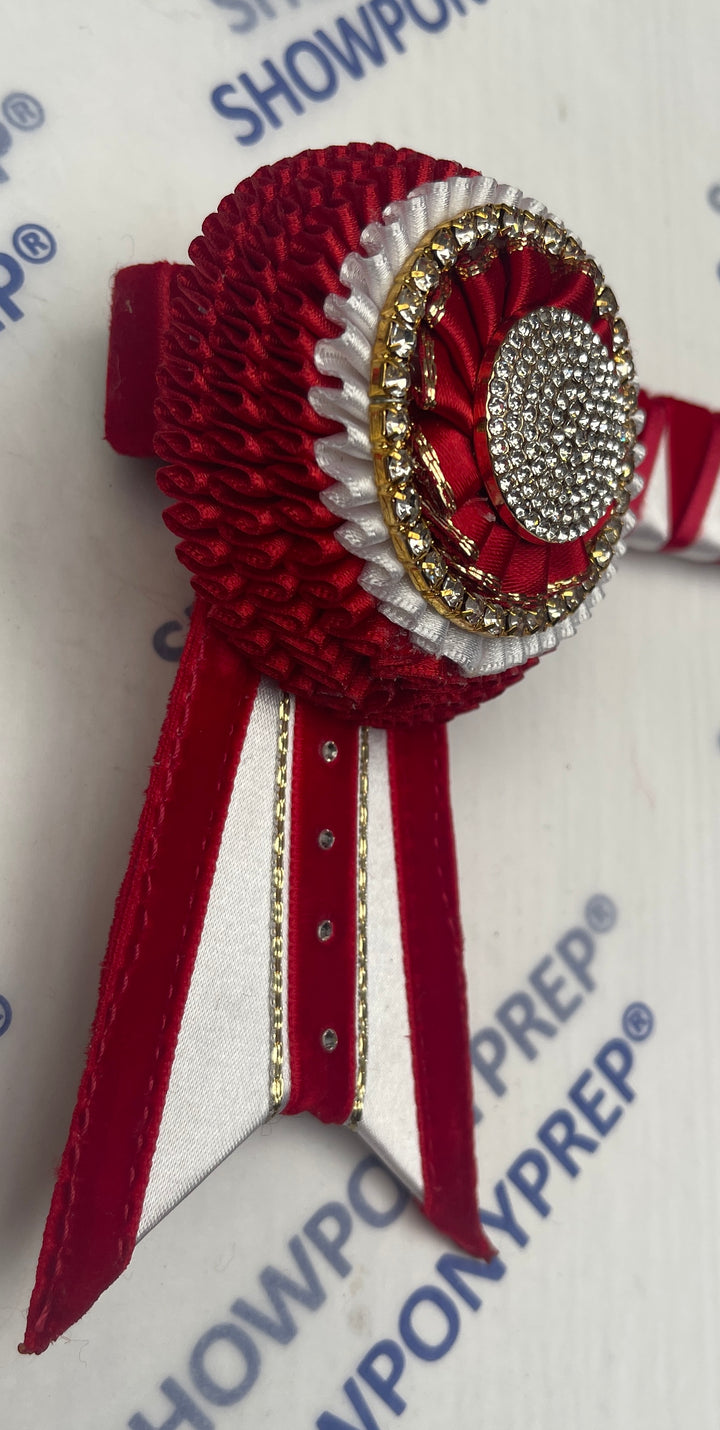 14” Red, White & Silver Browband