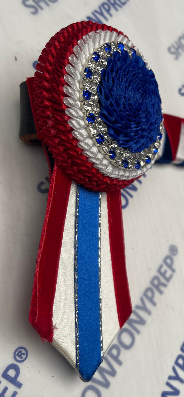 14” Red, Blue & White Browband