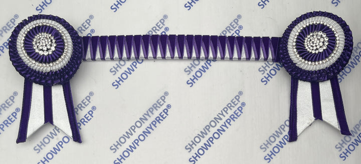 14” Purple & White Browband