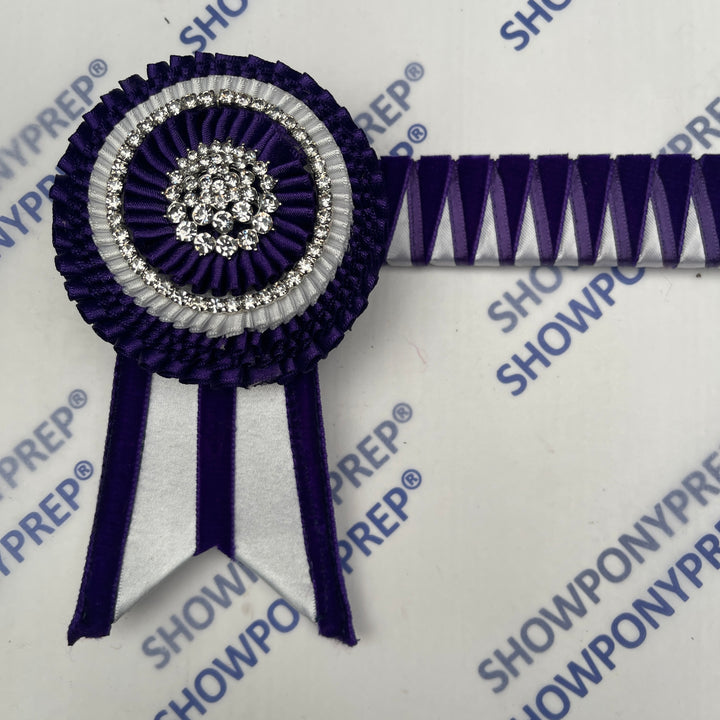 14” Purple & White Browband