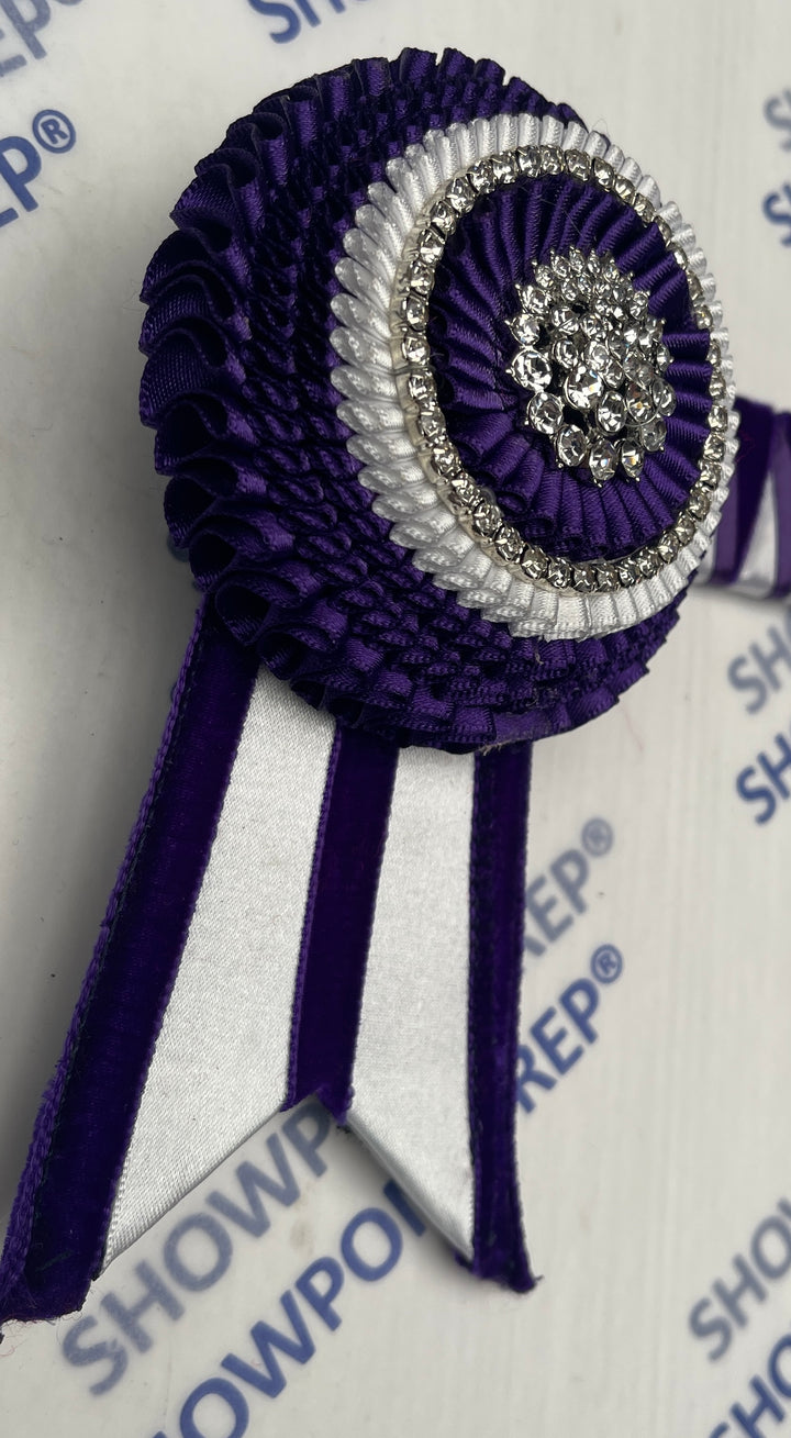 14” Purple & White Browband