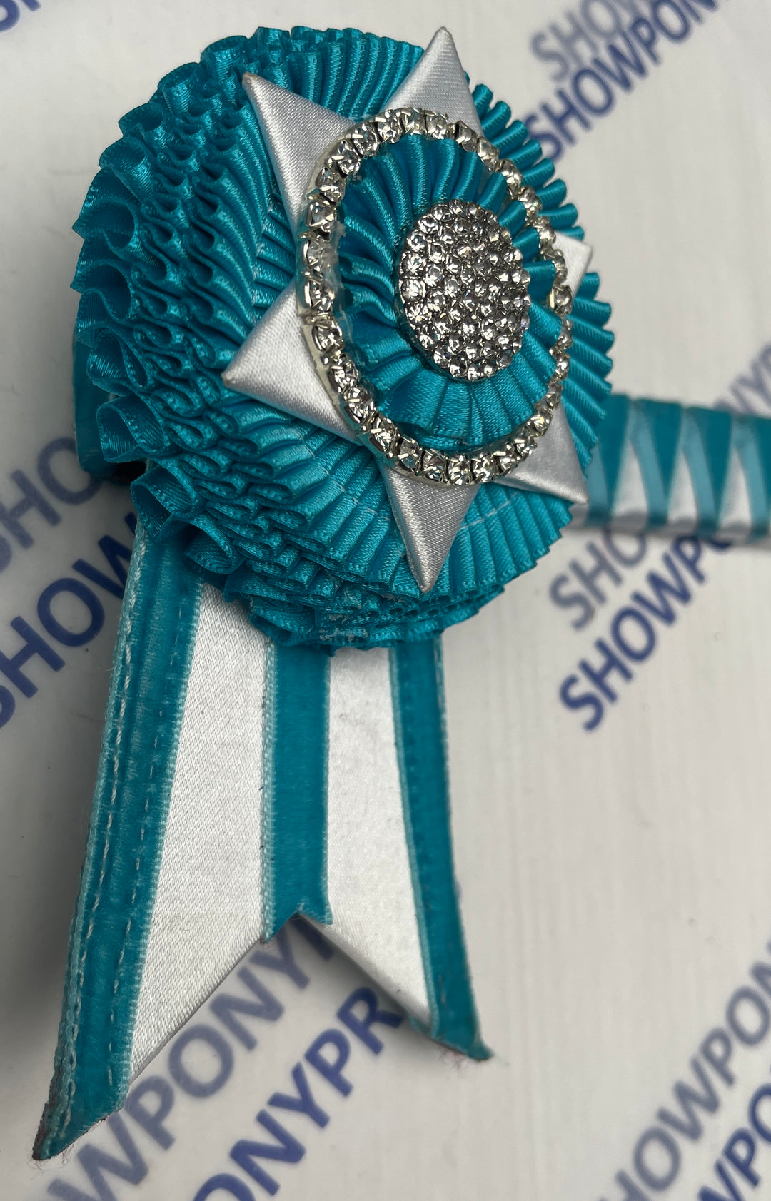 14” Turquoise & White Browband