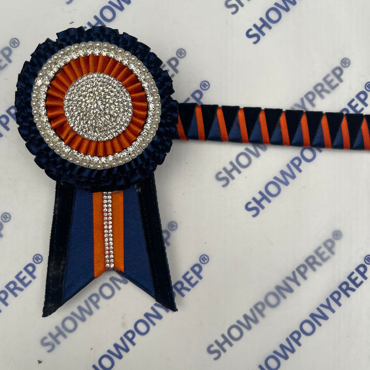 14” Navy & Orange Browband