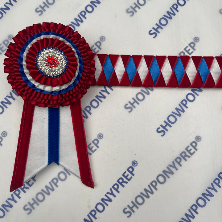14.5” Red, White & Navy Browband