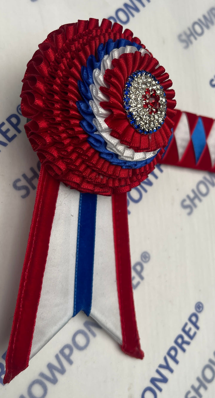 14.5” Red, White & Navy Browband