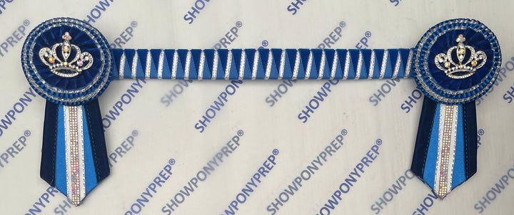 14.5” Blue, White & Sliver crown Browband