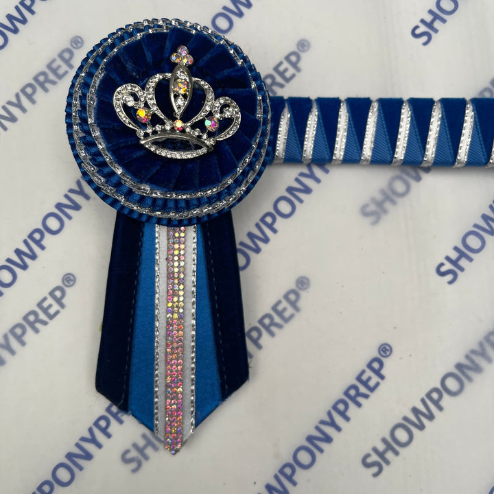 14.5” Blue, White & Sliver crown Browband