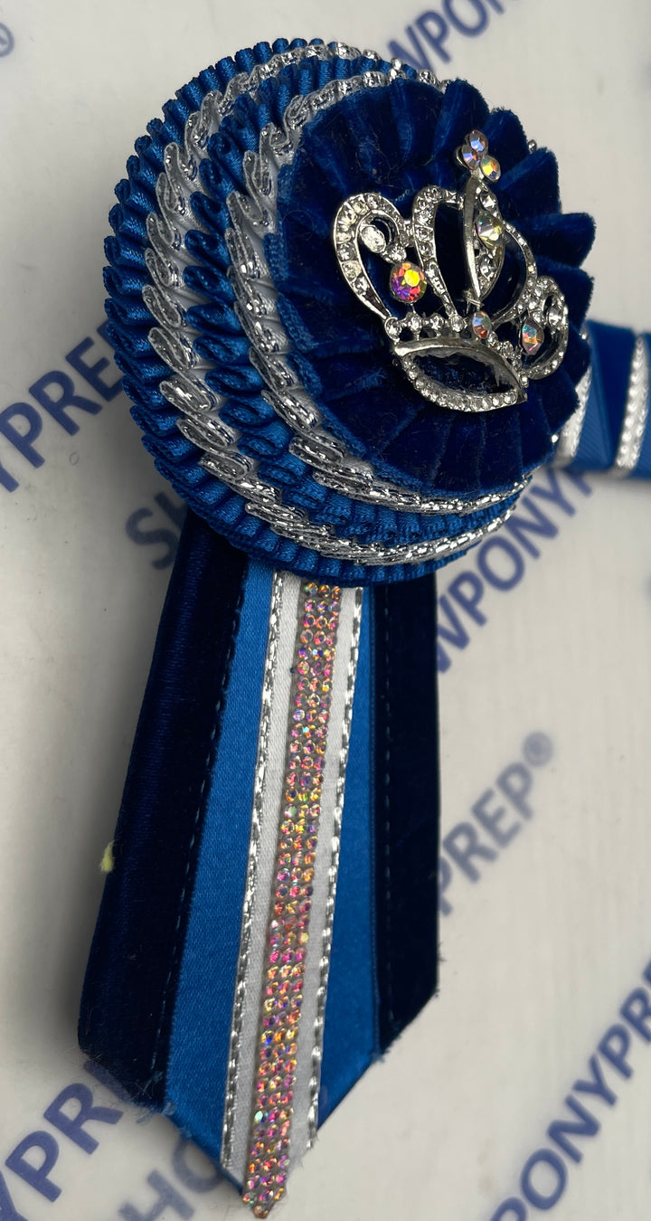 14.5” Blue, White & Sliver crown Browband