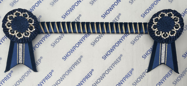 14.5”  Navy & Gold Browband