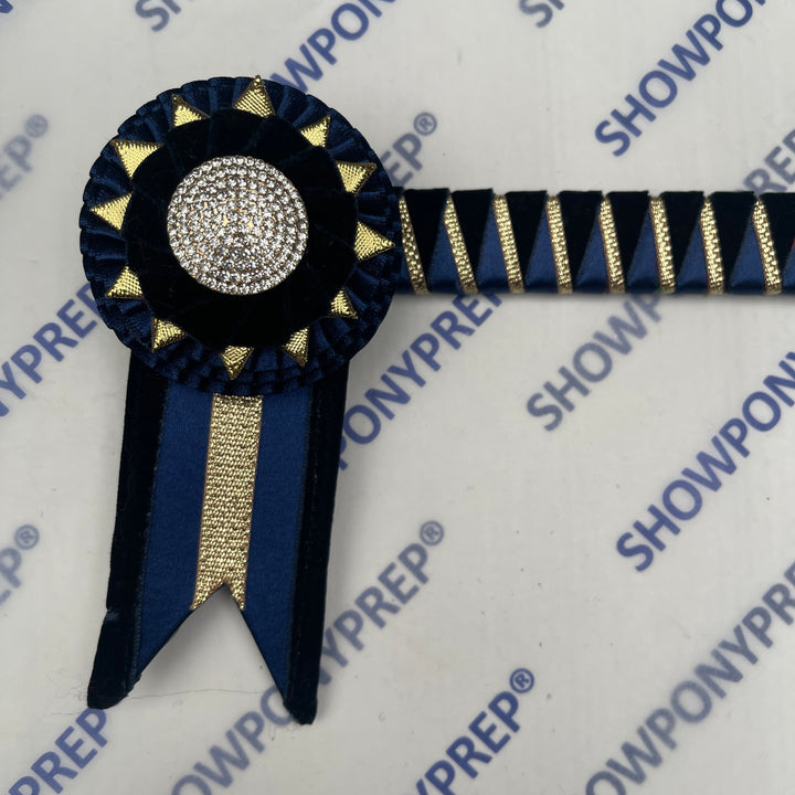 14.5”  Navy & Gold Browband