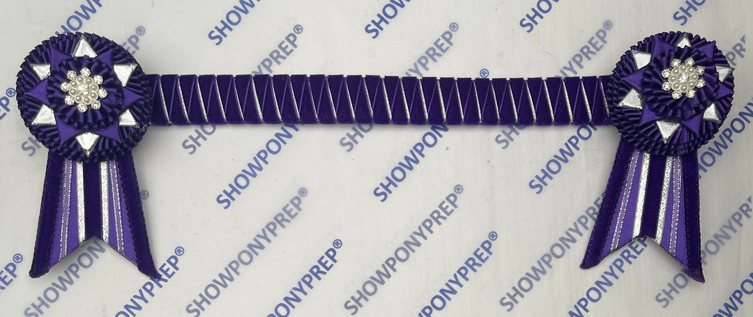 14.5” Cadbury Purple & Silver Browband