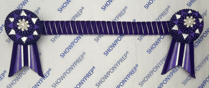14.5” Cadbury Purple & Silver Browband