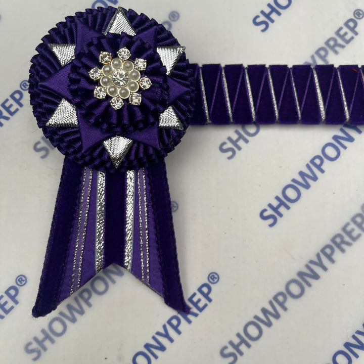 14.5” Cadbury Purple & Silver Browband