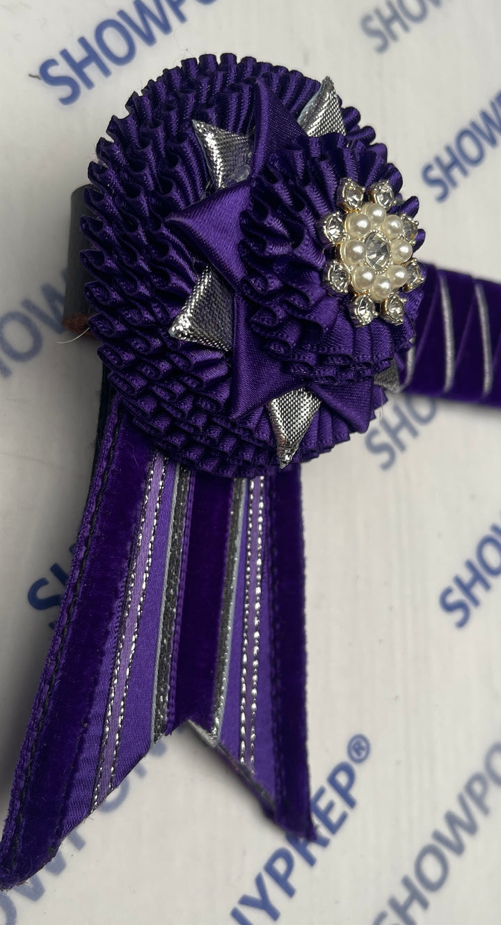 14.5” Cadbury Purple & Silver Browband