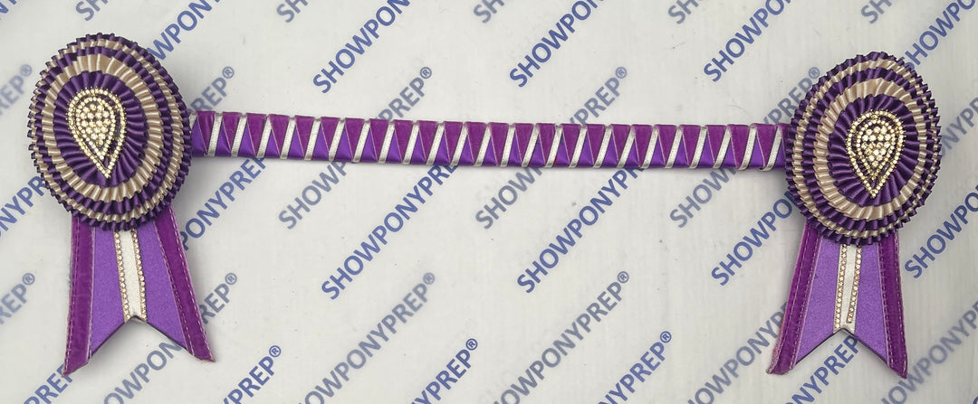 14.5”  Purple & Ivory Browband