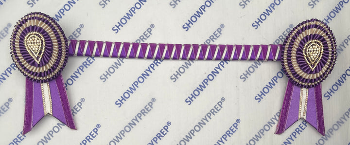 14.5”  Purple & Ivory Browband