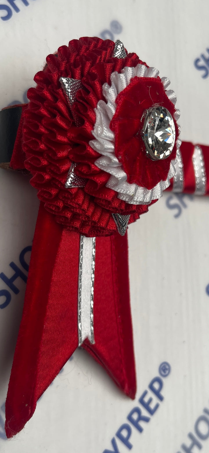 14.5” Red, white & Silver Browband