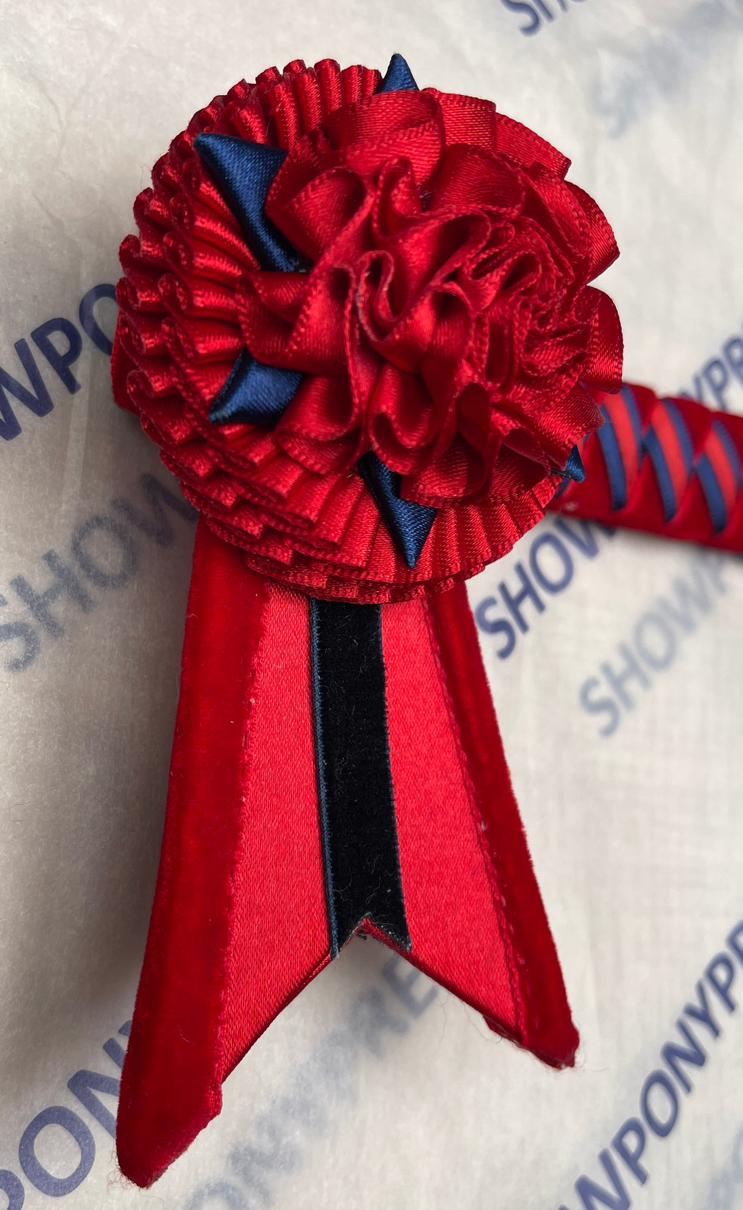 15" Red & Blue Browband