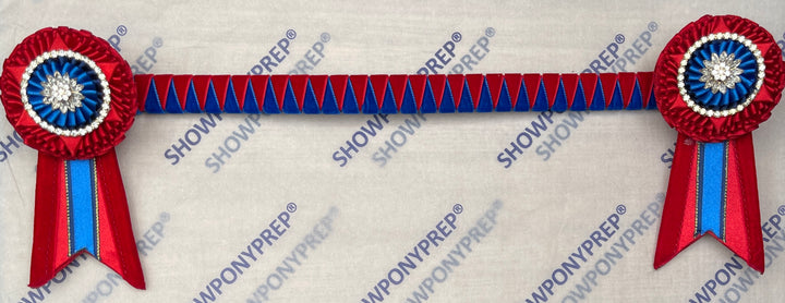 15.5" Red & Blue Browband