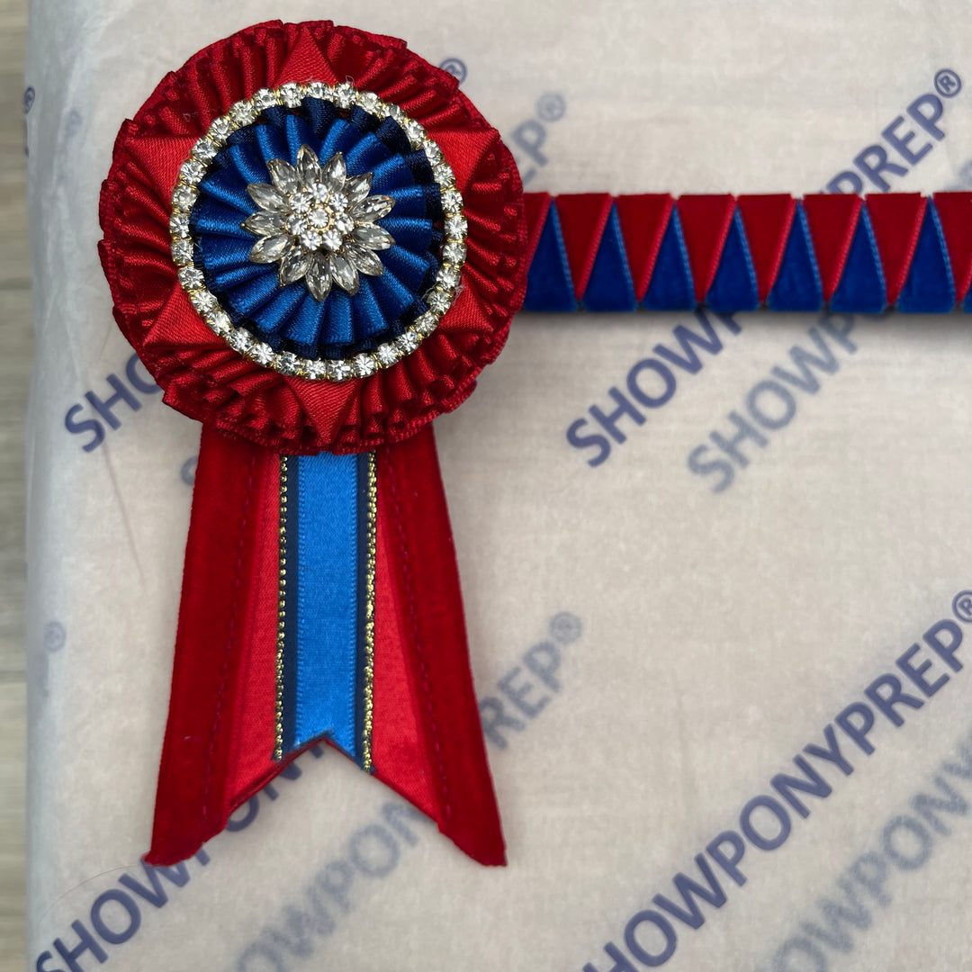 15.5" Red & Blue Browband