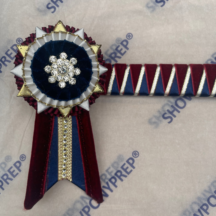 15.5” Burgundy, Navy & Gold Browband