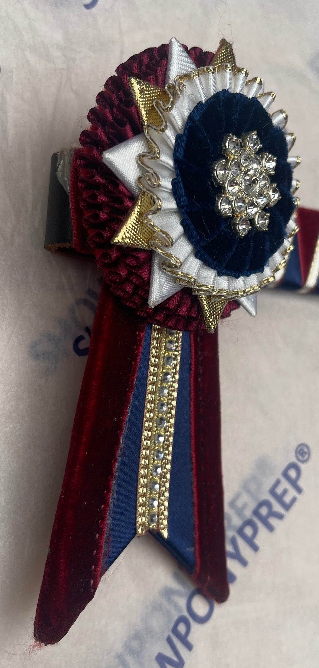 15.5” Burgundy, Navy & Gold Browband