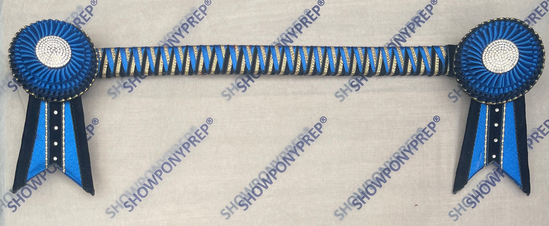 15" Blue & Gold Browband