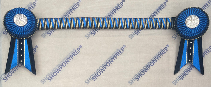 15" Blue & Gold Browband