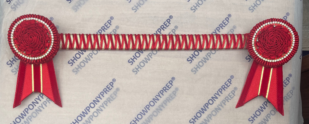 16” Red & Gold Browband