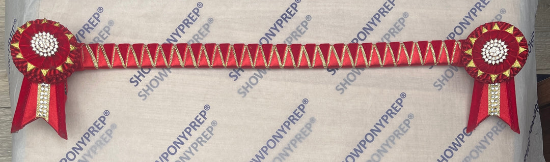 16” Red & Gold Browband