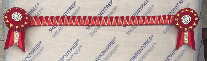 16” Red & Gold Browband