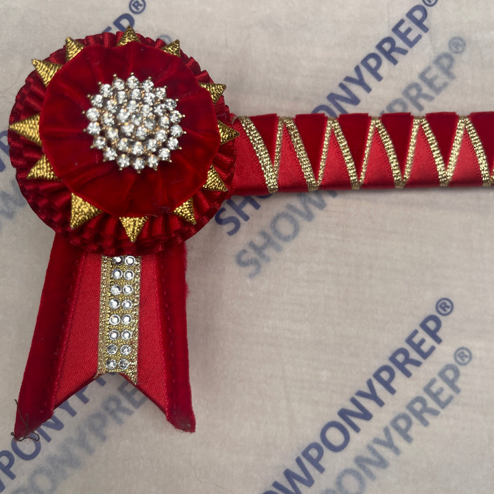 16” Red & Gold Browband